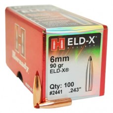 .243/6mm 90gr Hornady ELD-X (100ct)